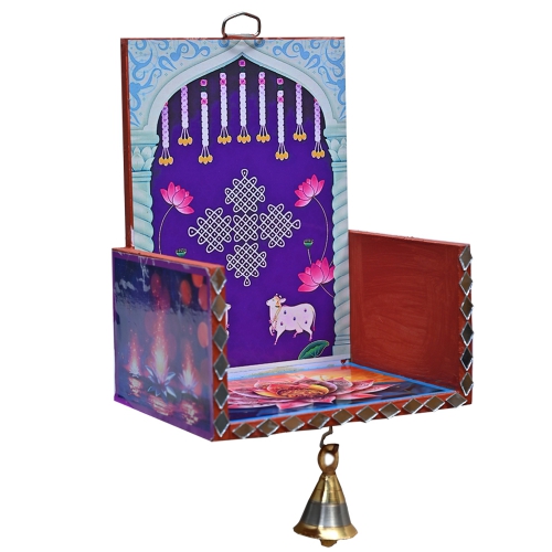 Mada Vilakku Stand for Home With Kolam Design (PACK OF 1)
