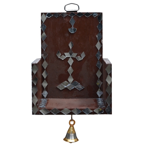 Handmade Mada Vilakku Stand With Mirror Stone Design (PACK OF 1)