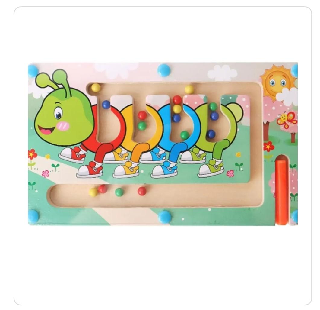 Wooden Magnetic Caterpillar Color Matching Game For Kids